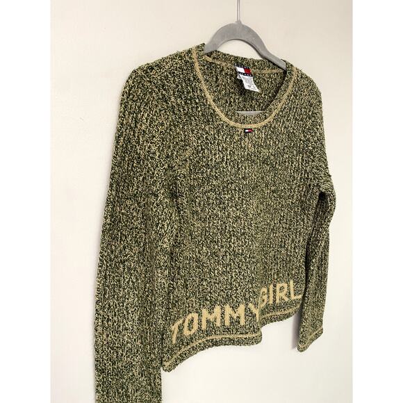 Y2K Tommy Hilfiger Tommy Girl Wool Blend Sweater Women's L - Picture 2 of 9